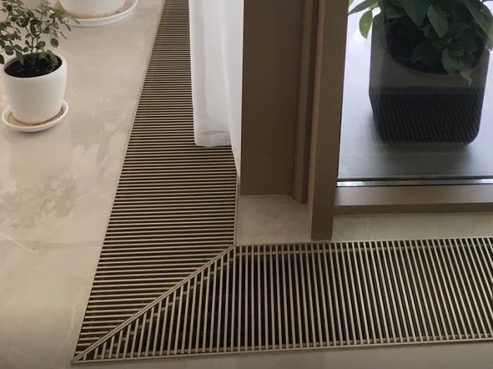 Конвектор отопления угловой itermic 3400х280х90мм, секция 2, с естественной конвекцией арт. ITTL.090.280.3400/C (2)90 Gold