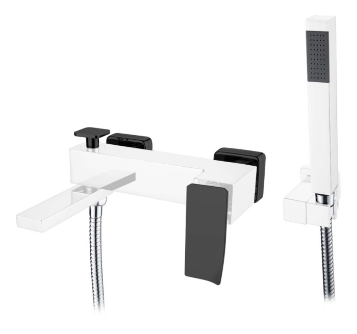 Смеситель для ванны qchromeblack.2, Boheme Q - 143-CRB.2
