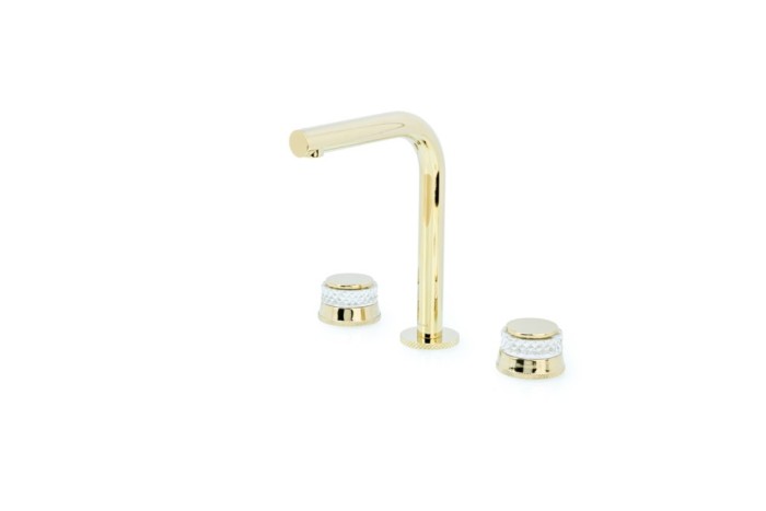 Смеситель на столешницу на 3 отв. Gold, Boheme Aura - 152-G-A