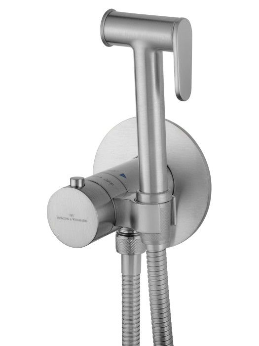 Смеситель с гигиеническим душем и термостатом встраиваемый, Wonzon & Woghand, WW-88829909-BN цвет: никель