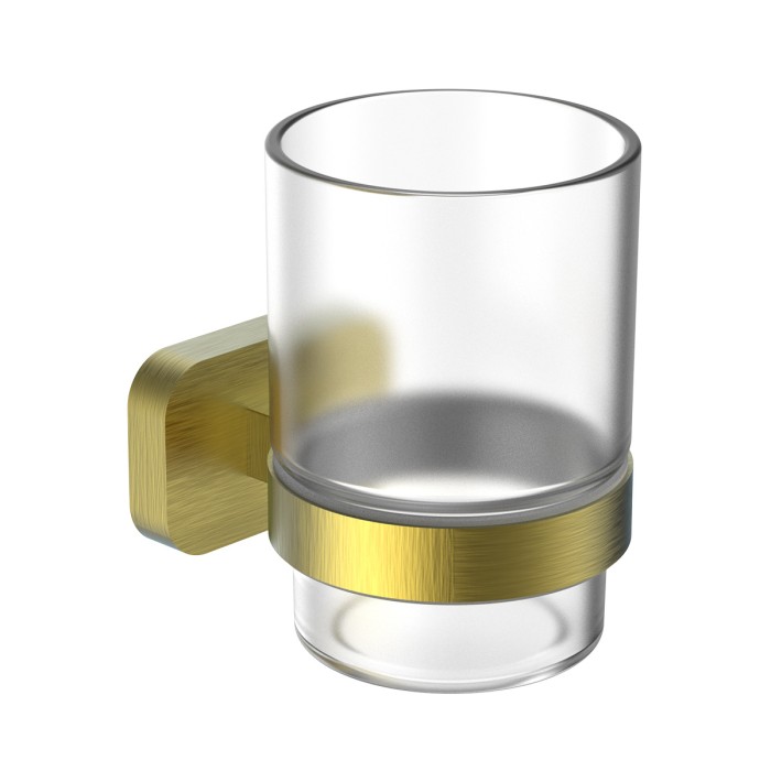 Стакан для зубных щеток с держателем, Wonzon &amp; Woghand Graffity, WW-9321-BG цвет: золото