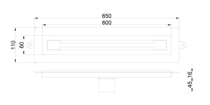 Душевой лоток premium trendy 60см, нерж.Сталь gold, Boheme - 983-60-G