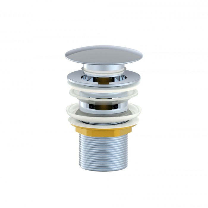 Донный клапан для раковины с переливом 1 1/4, Wonzon &amp; Woghand, WW-88SS01-CR цвет: хром