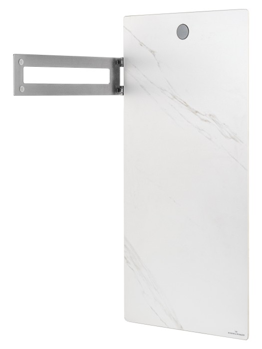 Полотенцесушитель электрический с каменной плитой Белый мрамор, Wonzon & Woghand Stuttgart, WW-A501-GM цвет: графит