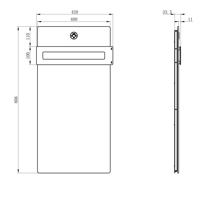 Полотенцесушитель электрический с каменной плитой Белый мрамор, Wonzon & Woghand Stuttgart, WW-A501-GM цвет: графит
