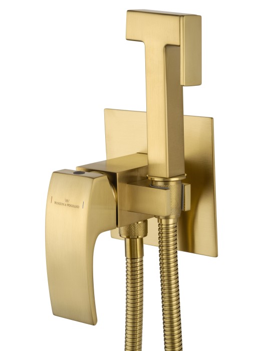 Смеситель с гигиеническим душем встраиваемый, Wonzon & Woghand Fit, WW-88829009-BG цвет: золото