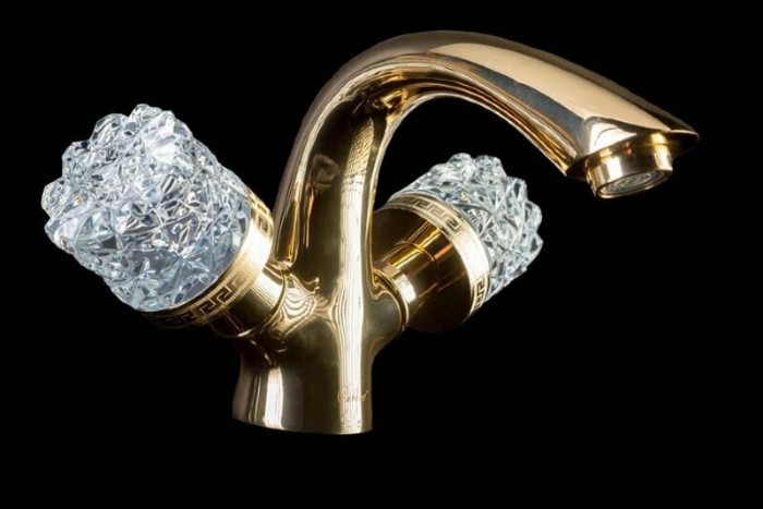 Смеситель для раковины, бронза, Crystal Boheme 291-CRST