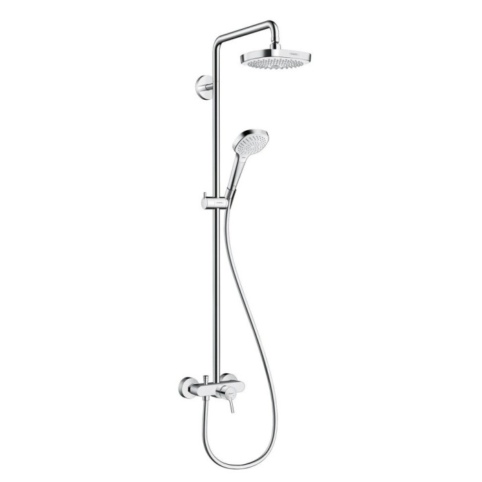 Душевая система со смесителем для душа Croma Select E Hansgrohe, белый, хром арт. 27258400
