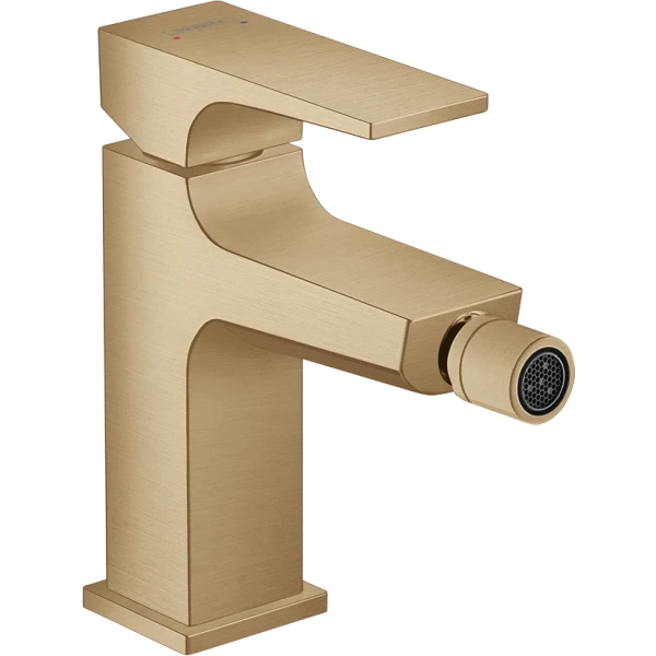 Смеситель для биде со сливным клапаном Push-Open, Hansgrohe Metropol, бронза арт. 32520140