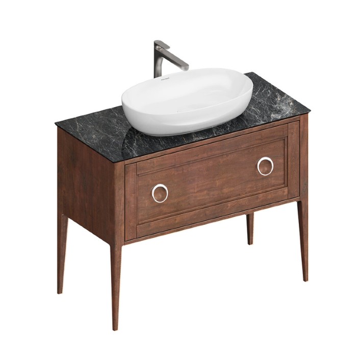 Тумба напольная 1+1 ящик 100см, Plaza classic Kerama Marazzi, коричневый - PL.CN.100.1+1\NUT.M