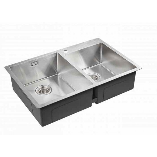 Мойка для кухни нержавеющая 780х510мм Paulmark BERMAN, брашированная нерж.сталь - PM517851-BS