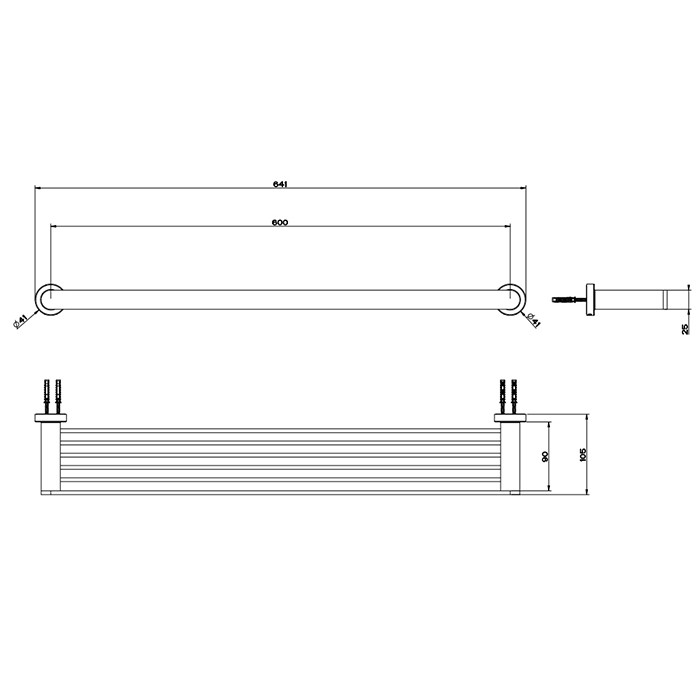 Настенная полка 60 см, Gessi Emporio accessories, finox brushed nickel арт. 38949#149