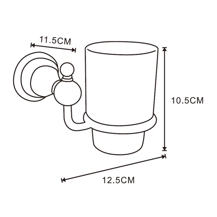 Стакан керамический подвесной, бронза, Azario Elvia - AZ-91106Q