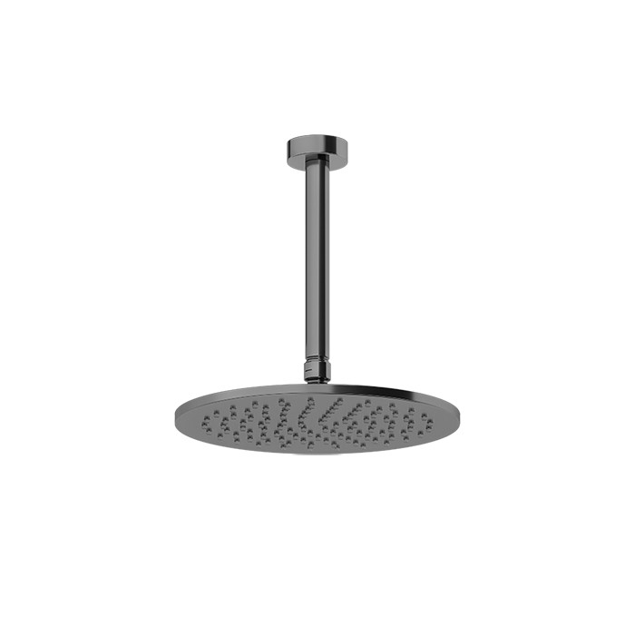 Душевая головка потолочная, поворотная с шарниром, Gessi Ingranaggio, black metal brushed pvd арт. 63352#707