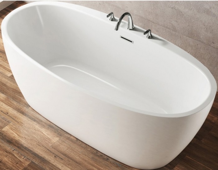 Акриловая ванна 150x80, отдельностоящая, овальная, BelBagno, белая арт. BB404-1500-800