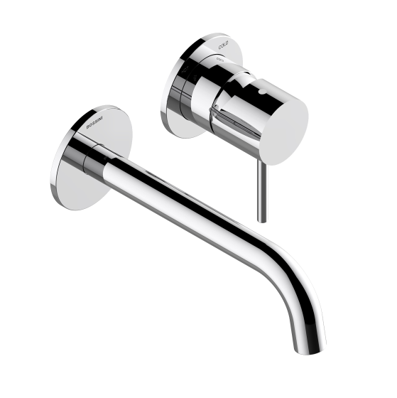 Смеситель для раковины Bossini Teo 18,8см, цвет шлифованный никель арт. Z00730.094/Z00801000