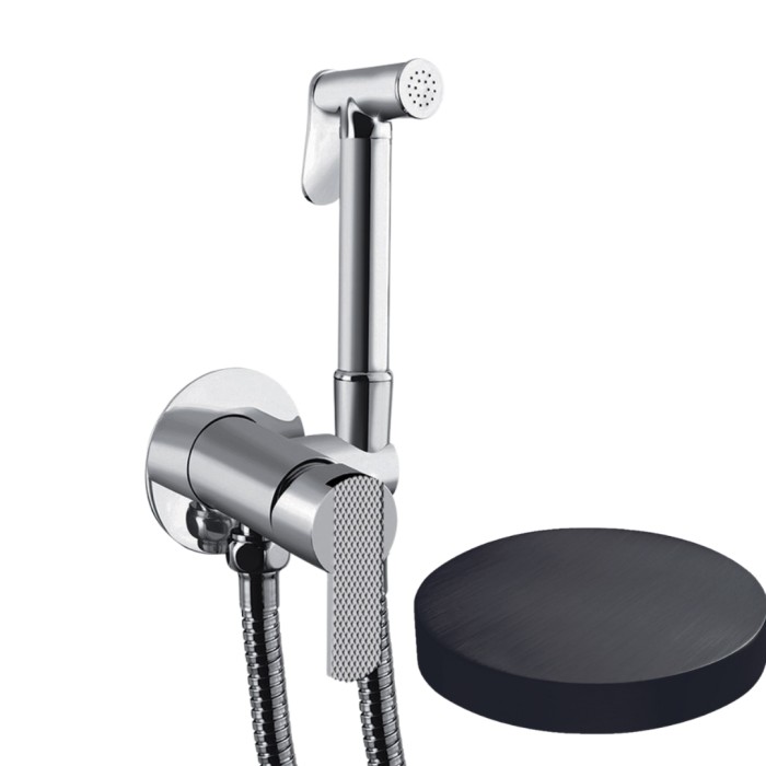 Внешняя часть гигиенического душа со смесителем, Giulini Surf deluxe, ганметал арт. SH25/SEPDLCRNS