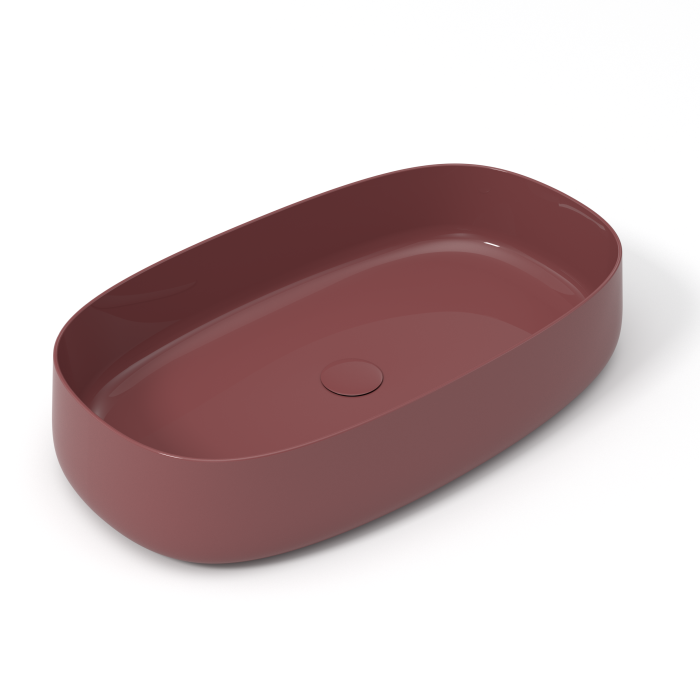 Накладная раковина 70x42x15 см, Olympia ceramica Wave, баклажан глянцевый арт. WAV42RE70016