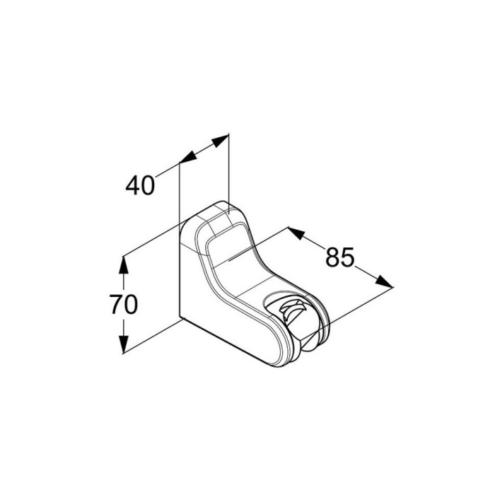 Настенный держатель для душа, freshline Kludi, хром - 6455205-00