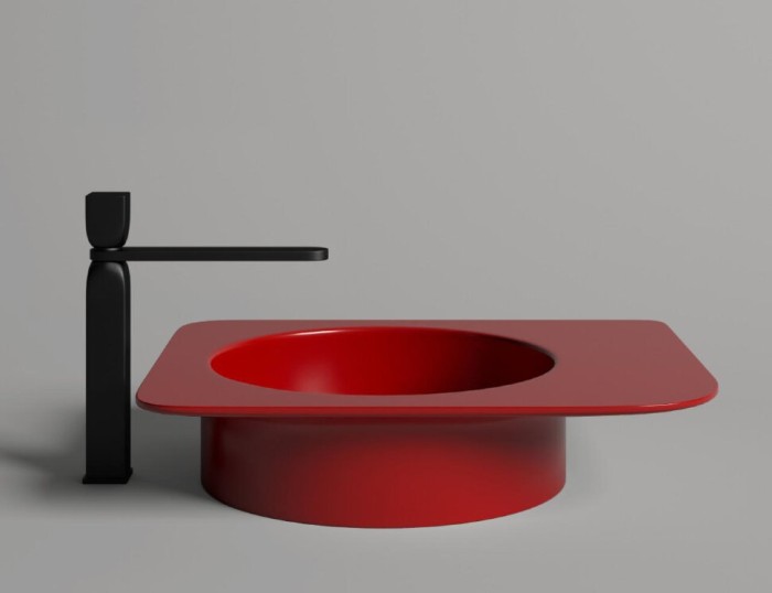 Раковина накладная 54x44,7, матовая, Salini NINFEA арт. 110521MRF