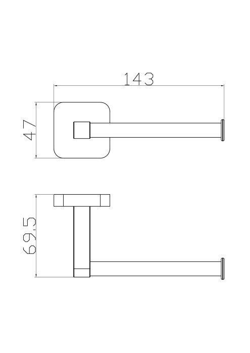 Держатель для туалетной бумаги без крышки, Wonzon & Woghand Still, WW-6616 цвет: хром
