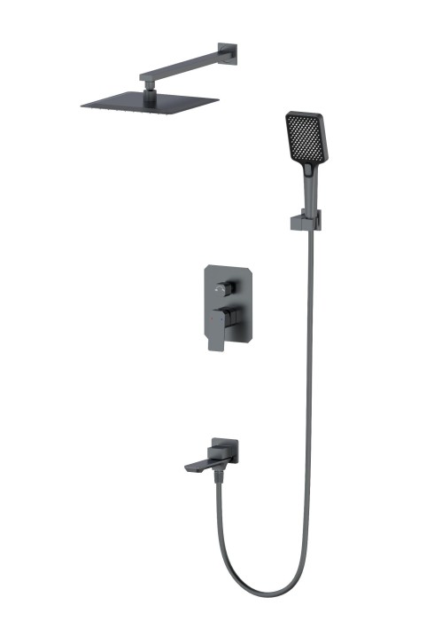 Душевая система встраиваемая, Wonzon &amp; Woghand Diamond, WW-88939011-BGM цвет: графит