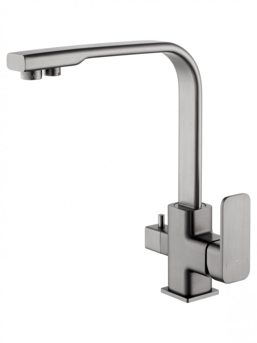 Смеситель для кухни с подключением фильтра, Wonzon &amp; Woghand, WW-88458004-BGM цвет: графит