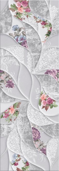 Плитка grey "floris" 24.2x70 ELETTO Malwiya арт. 506961101