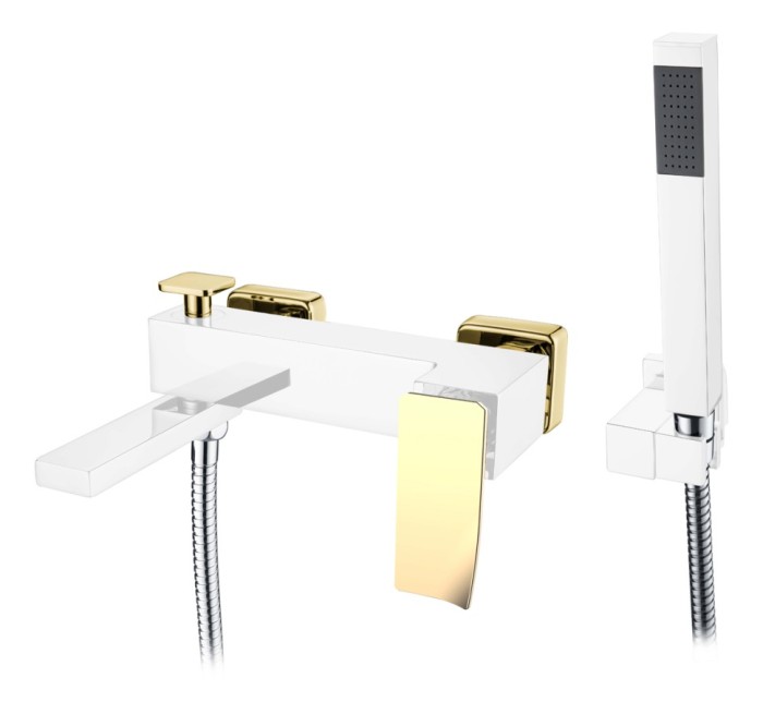 Смеситель для ванны qchromegold.2, Boheme Q - 143-CRG.2