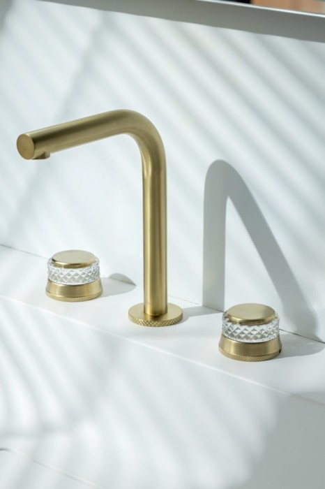 Смеситель на столешницу на 3 отв. Mat gold, Boheme Aura - 152-MG-A