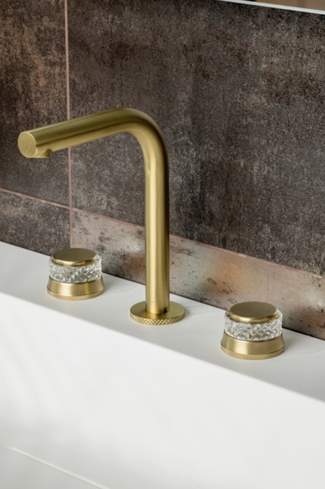 Смеситель на столешницу на 3 отв. Mat gold, Boheme Aura - 152-MG-A