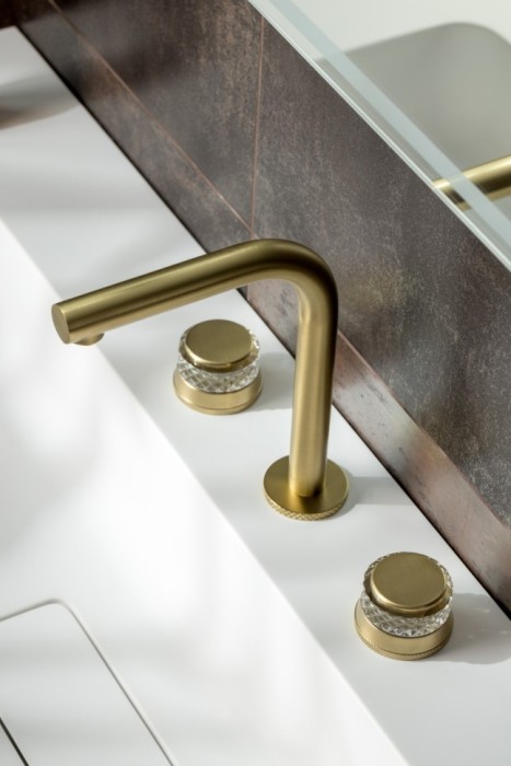 Смеситель на столешницу на 3 отв. Mat gold, Boheme Aura - 152-MG-A