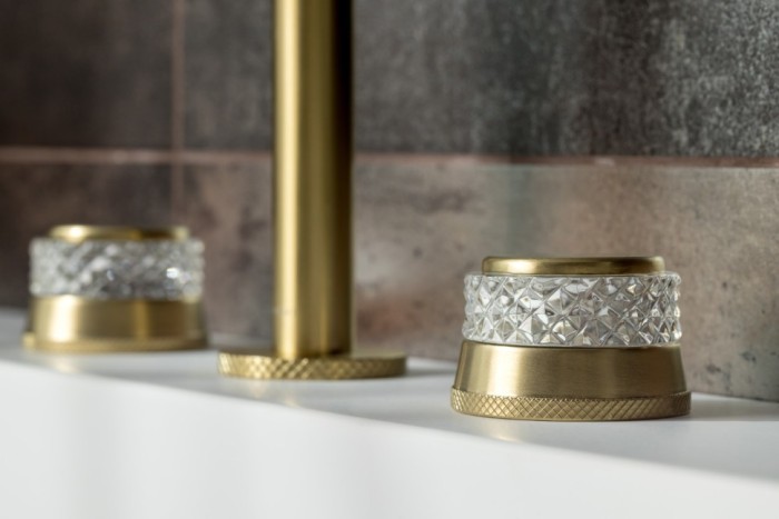 Смеситель на столешницу на 3 отв. Mat gold, Boheme Aura - 152-MG-A