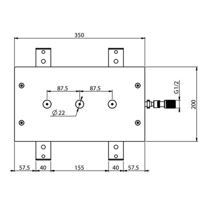 Fima Carlo Frattini Верхний душ Modular 350х200 мм., с форсунками для мелкого распыления воды, Wellness, F2815CR цвет: хром