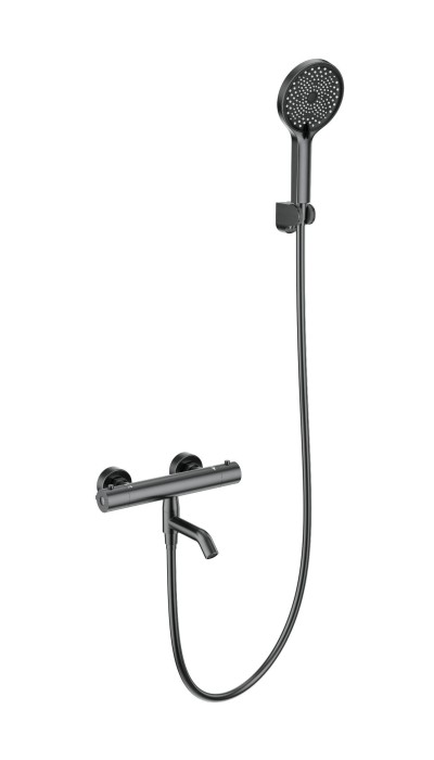 Смеситель для ванны с душем и термостатом, Wonzon &amp; Woghand Inn, WW-B2065-A1-BGG цвет: графит