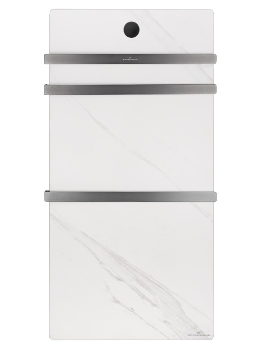 Полотенцесушитель электрический с каменной плитой Белый мрамор, Wonzon & Woghand Stuttgart, WW-A503-GM цвет: графит