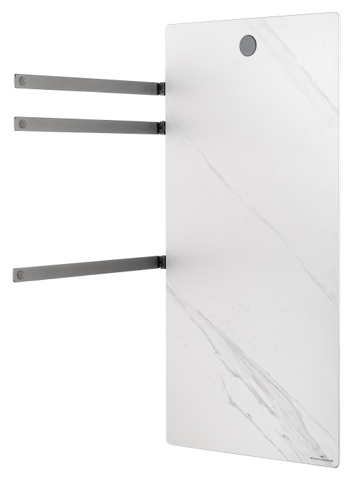 Полотенцесушитель электрический с каменной плитой Белый мрамор, Wonzon & Woghand Stuttgart, WW-A503-GM цвет: графит