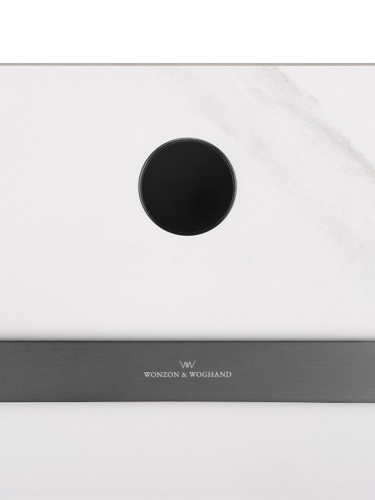 Полотенцесушитель электрический с каменной плитой Белый мрамор, Wonzon & Woghand Stuttgart, WW-A503-GM цвет: графит