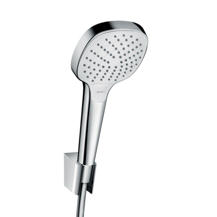 Душевой набор Vario с держателем и шлангом 160см Croma Select E Hansgrohe, белый, хром арт. 26413400