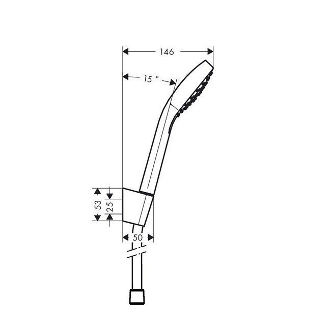 Душевой набор Vario с держателем и шлангом 160см Croma Select E Hansgrohe, белый, хром арт. 26413400