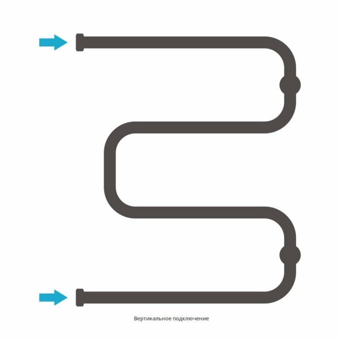 Сунержа Водяной полотенцесушитель 600x500, Ш-образный, 31-0014-6050 цвет: матовый чёрный