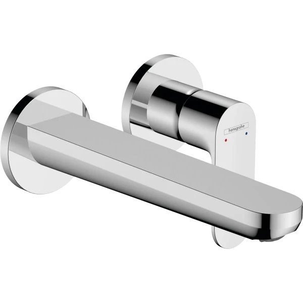 Смеситель для раковины скрытого монтажа, настенный, с изливом 19.5 см, Hansgrohe Rebris S, хром арт. 72528000