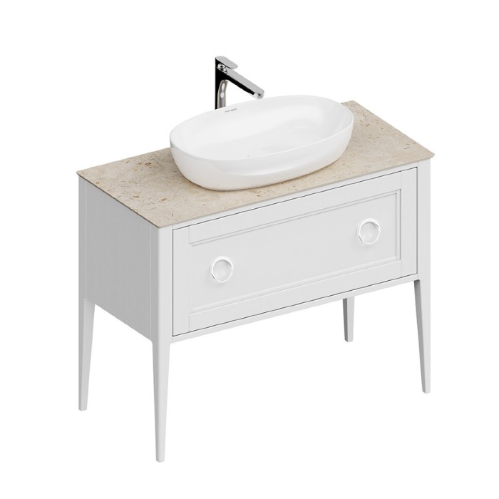 Тумба напольная 1+1 ящик 100см, Plaza classic Kerama Marazzi, белый - PL.CN.100.1+1\WHT.M