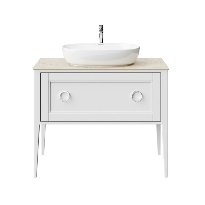 Тумба напольная 1+1 ящик 100см, Plaza classic Kerama Marazzi, белый - PL.CN.100.1+1\WHT.M