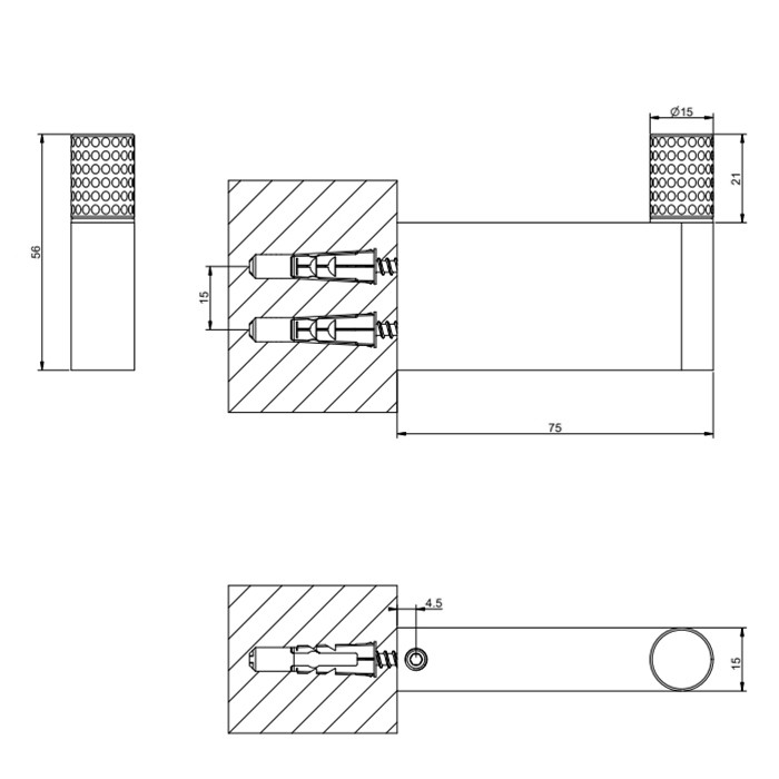 Крючок, подвесной, Gessi Habito Cesello, хром арт. 70423#031