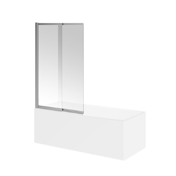 Шторка на ванну раздвижная 100х150, Vetro Kerama Marazzi, хром - VE.100.BSD.CR