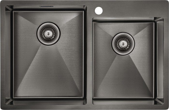 Мойка для кухни нержавеющая 780х510мм Paulmark BERMAN, вороненая сталь - PM517851-GM
