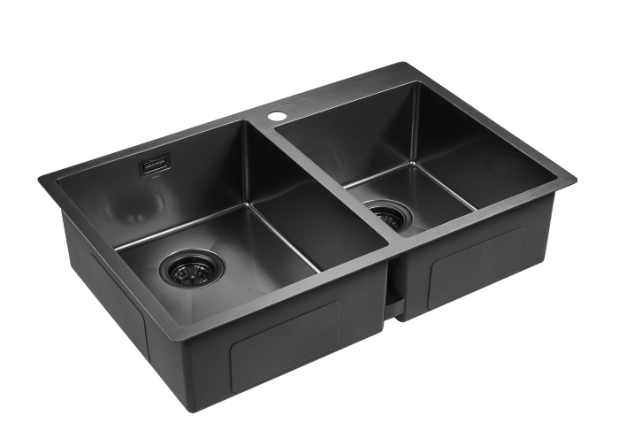 Мойка для кухни нержавеющая 780х510мм Paulmark BERMAN, вороненая сталь - PM517851-GM
