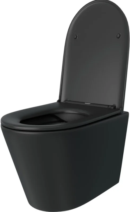 Унитаз подвесной Lotis Butler L1028 сиденье микролифт, цвет черный матовый