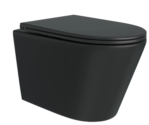Унитаз подвесной Lotis Butler L1028 сиденье микролифт, цвет черный матовый